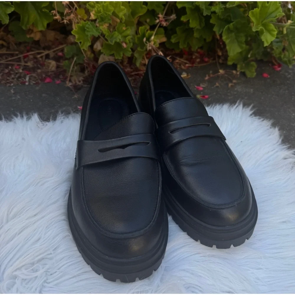 Quince Italian Leather Lug Sole Loafers